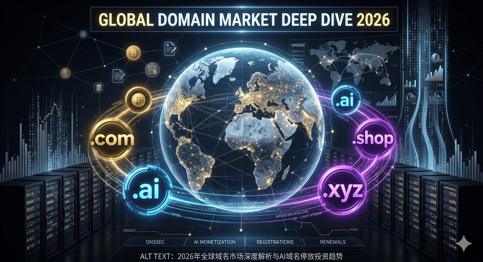 重塑数字资产天花板！2026 年全球域名市场深度解析与卡位指南
