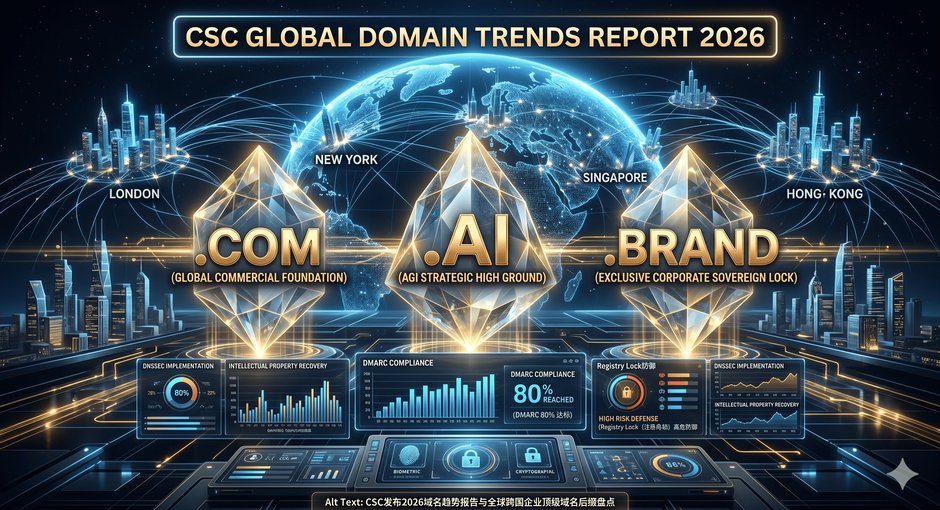 .BRAND 主权时代到来！CSC 发布《2026 域名趋势报告》：全球大型跨国企业最青睐的顶级域名后缀盘点