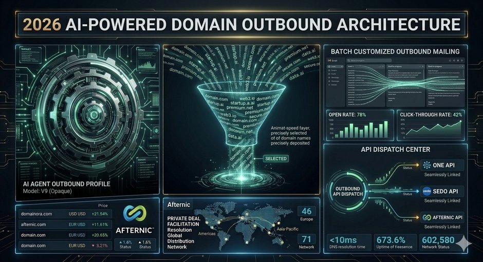 引爆独立站红海！2026 利用 AI 进行域名批量筛选与智能批量报价（Outbound）全流程硬核指南