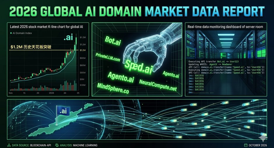 数据复盘：2026 年惊心动魄的 AI 域名扫货清单！六位数硬通货跨入全自动化“建仓时代”